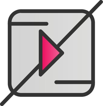 Video Slash Vector Icon Design