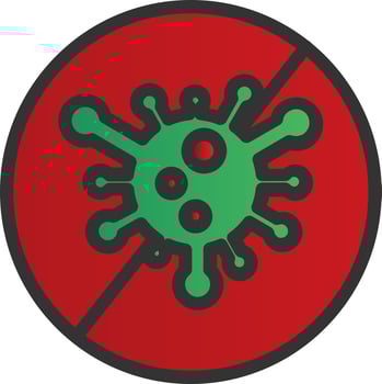 Virus Slash Vector Icon Design