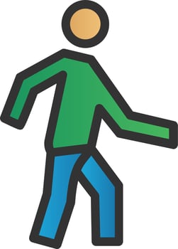 Walking Vector Icon Design