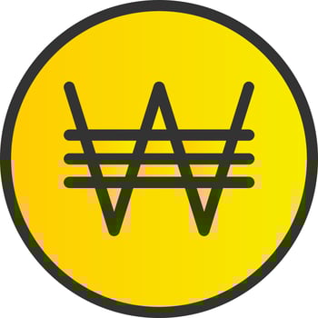 Won Sign Vector Icon Design