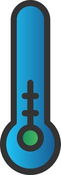 Thermometer Half Vector Icon Design