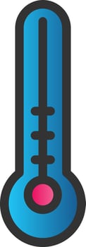 Thermometer Full Vector Icon Design