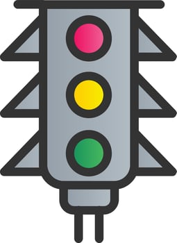 Traffic Light Vector Icon Design