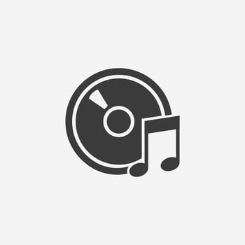 Cd icon vector. digital, disk, dvd, disc, compact icon. music, sound symbol sign vector