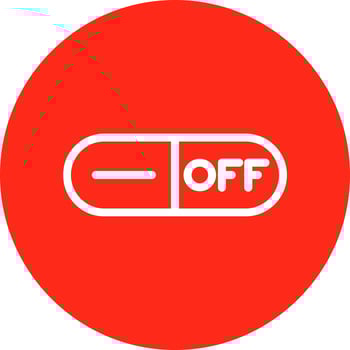 Toggle Off Vector Icon Design
