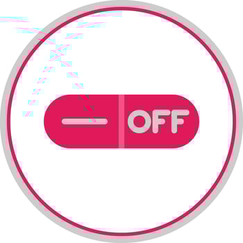 Toggle Off Vector Icon Design