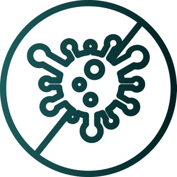 Virus Slash Vector Icon Design