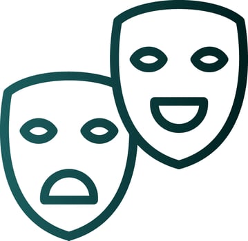 Theater Masks Vector Icon Design