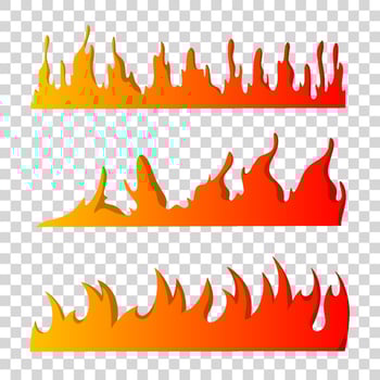 Fire set for element graphic designer vector