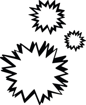 Doodle vector stars .Shooting and falling stars. Vector illustration