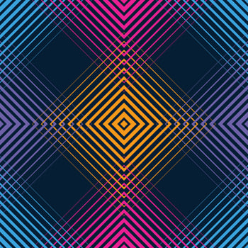 Pattern of rhombuses and squares.Texture with flow of spectrum effect. Geometric background. vector