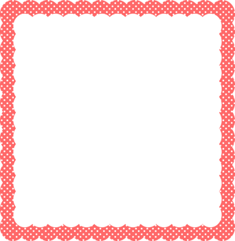 Red Cloud Frame with Dotted Pattern png