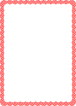 Red Cloud Frame with Dotted Pattern png