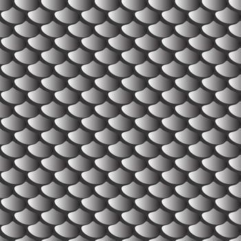gray fish  or snake scales skin  seamless texture vector