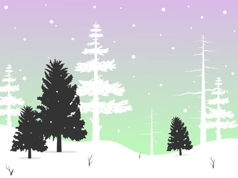Black Branch Tree or Naked trees silhouettes set. Hand drawn isolated illustrations. vector