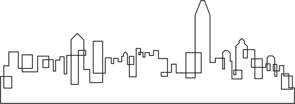 modern cityscape skyline outline drawing. png