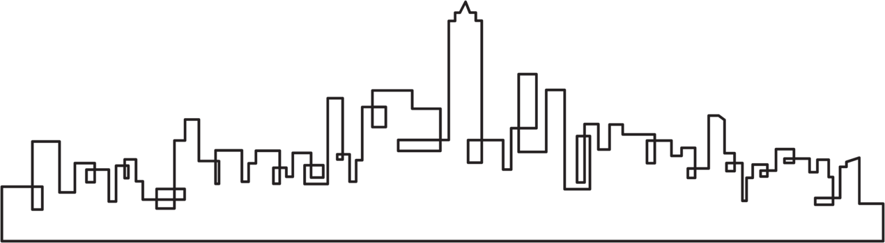 modern cityscape skyline outline drawing. png