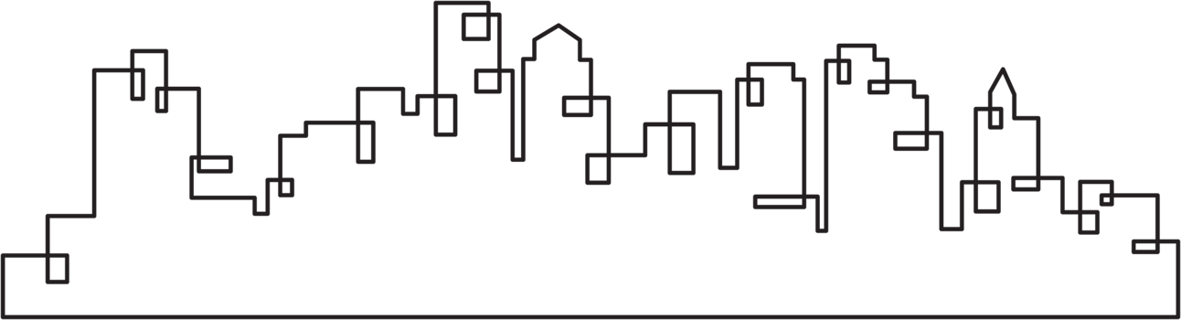 modern cityscape skyline outline drawing. png