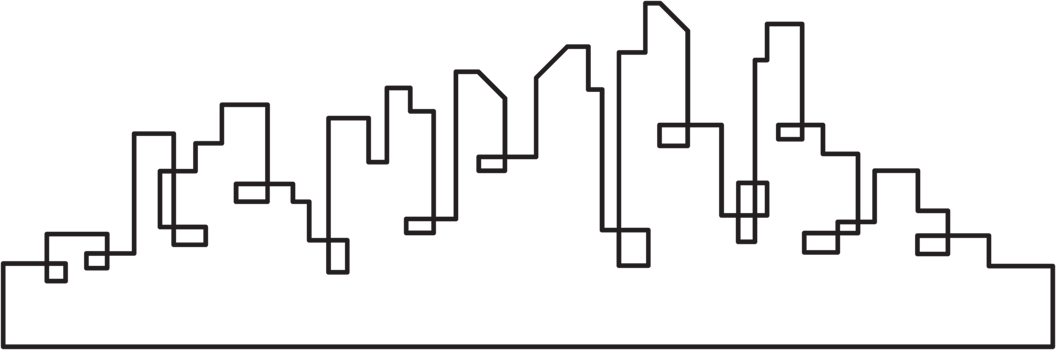 modern cityscape skyline outline drawing. png