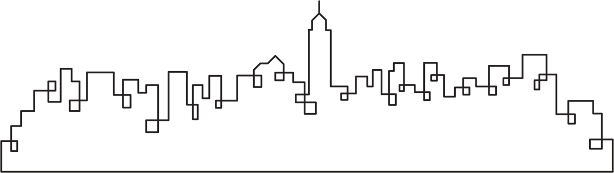 modern cityscape skyline outline drawing. png
