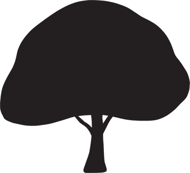 simplicity tree freehand silhouette drawing. png