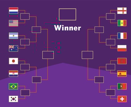 Flags Countries Emblem Symbol Design football Final Vector Countries Football Teams Illustration