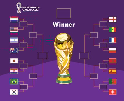 Flags Countries Emblem With Fifa World Cup Qatar 2022 Official Logo And Trophy Symbol Design football Final Vector Countries Football Teams Illustration