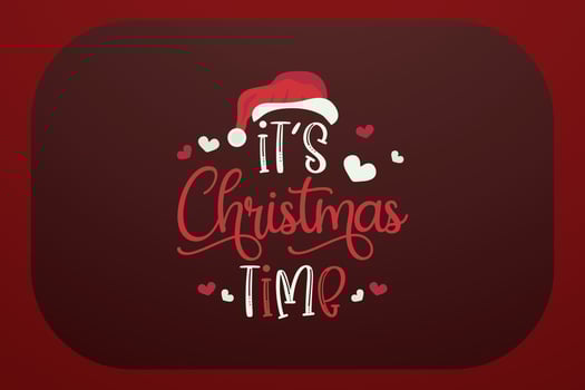 Christmas T-shirt Design Its Christmas Time vector