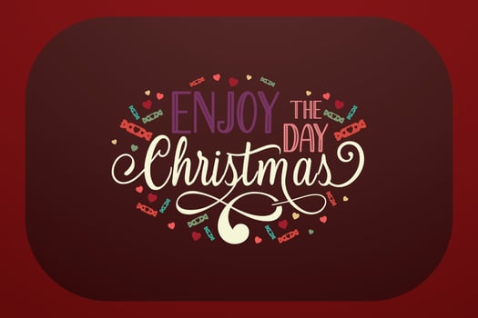 Christmas T-shirt Design Enjoy The Day Christmas vector