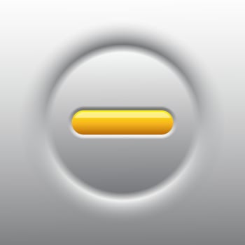 yellow push button on off internet online technology communication futuristic link website vector illustration