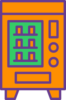 Vending Machine Creative Icon Design vector