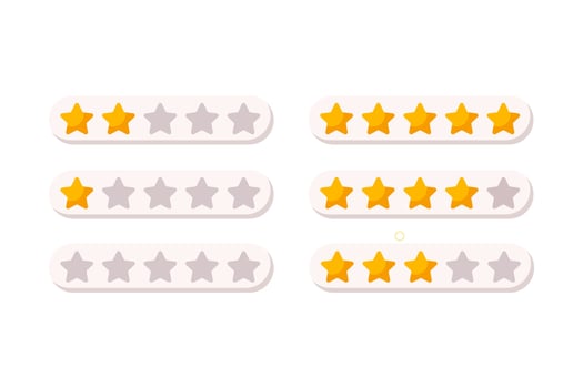 Star rating symbol set vector