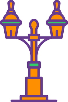 Street Lamp Creative Icon Design vector