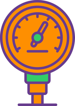 Gauge Creative Icon Design vector