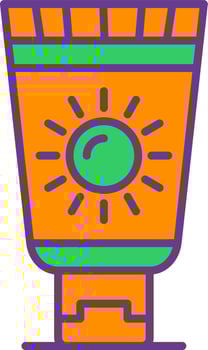 Sunscreen Creative Icon Design vector