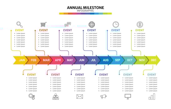Annual Milestone Infographic vector