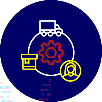 Supply Chain Creative Icon Design vector