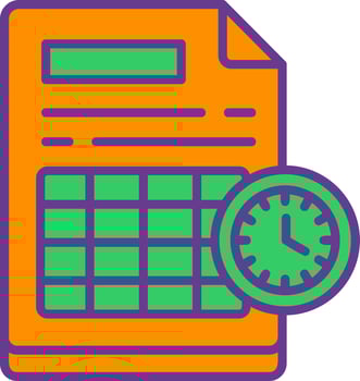 Schedule Creative Icon Design vector