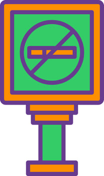 No Smoking Creative Icon Design vector
