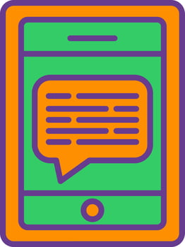 Message On Phone Creative Icon Design vector