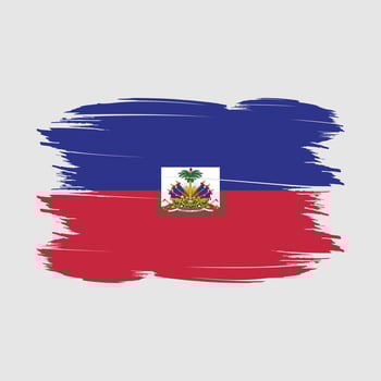 Haiti Flag Brush Vector Illustration