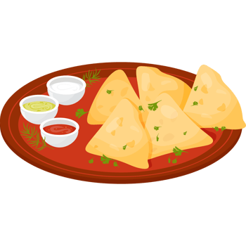 Mexican Quesadilla with sauces png