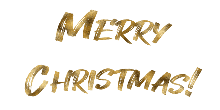 Merry christmas text with golden glitter effect. Lettering calligraphy isolated on transparent background. Holiday illustration element. Merry Christmas script calligraphy png