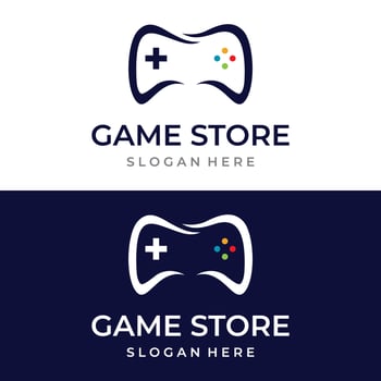 Game stick or gamepad creative design template logo,joystick.Logo for game shop .game company. video game. game online. vector