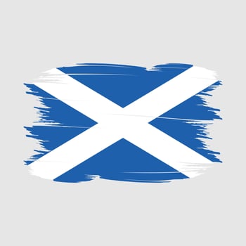 Scotland Flag Brush Vector Illustration
