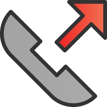 Outgoing Call Vector Icon Design
