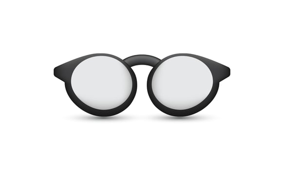 illustration icon realistic 3d glasses isolated on background vector