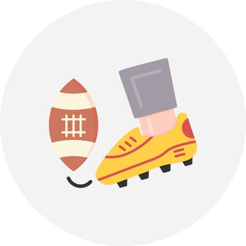 Free Kick Creative Icon Design vector
