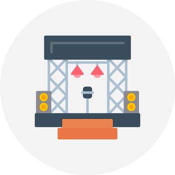 Stage Creative Icon Design vector