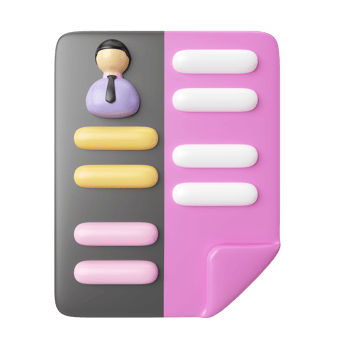 Curriculum Vitae 3D Illustration Icon png